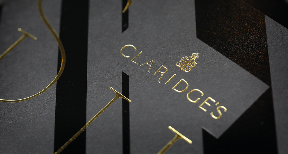 Brochure graphic design and production for Claridge's, London
