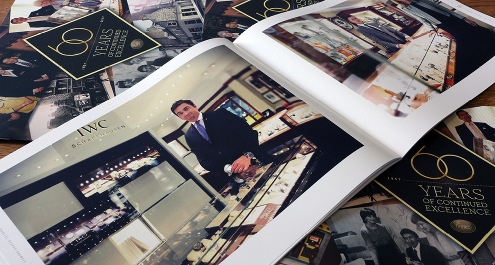 60th Anniversary brochure design and production for Finnies the Jeweller, Aberdeen