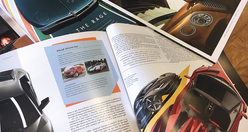 Design, photography and production of H.R. Owen Drive Magazine: Issue 14