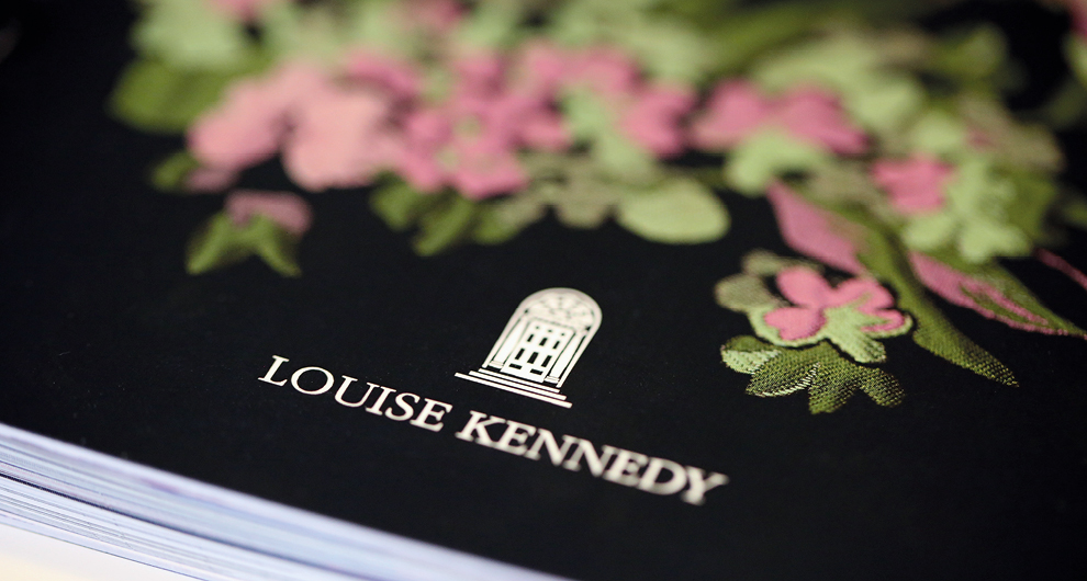 Autumn/Winter 2016 Fashion Lookbook graphic design for Louise Kennedy, Dublin