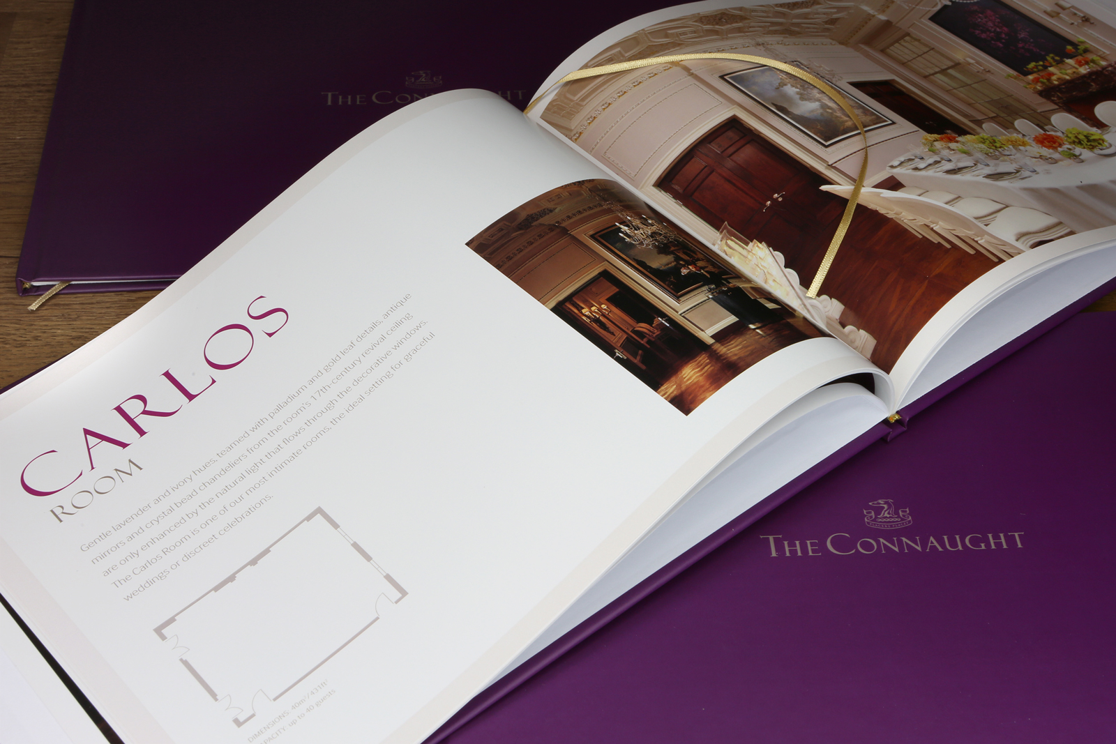 Bespoke luxury brochure design for The Connaught Hotel, London