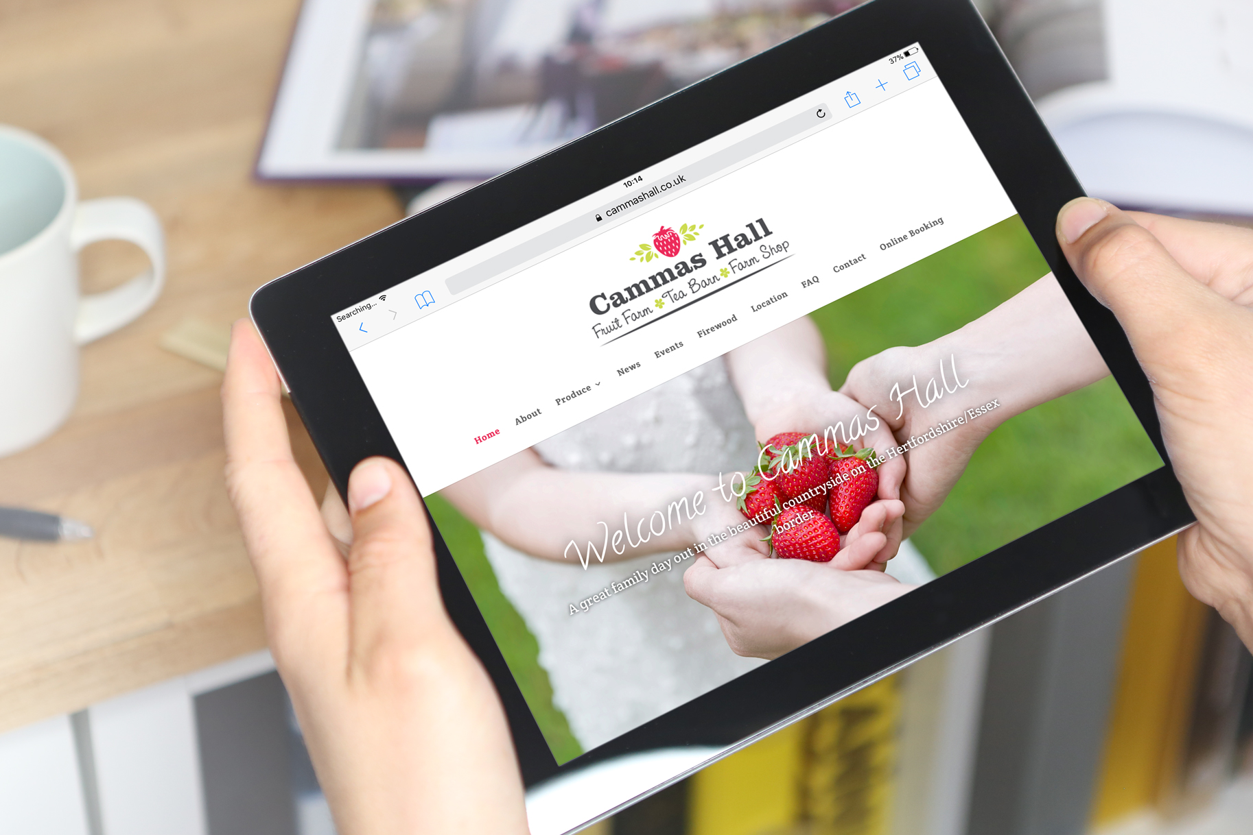 Fully responsive, bespoke WordPress website design for Cammas Hall Fruit Farm
