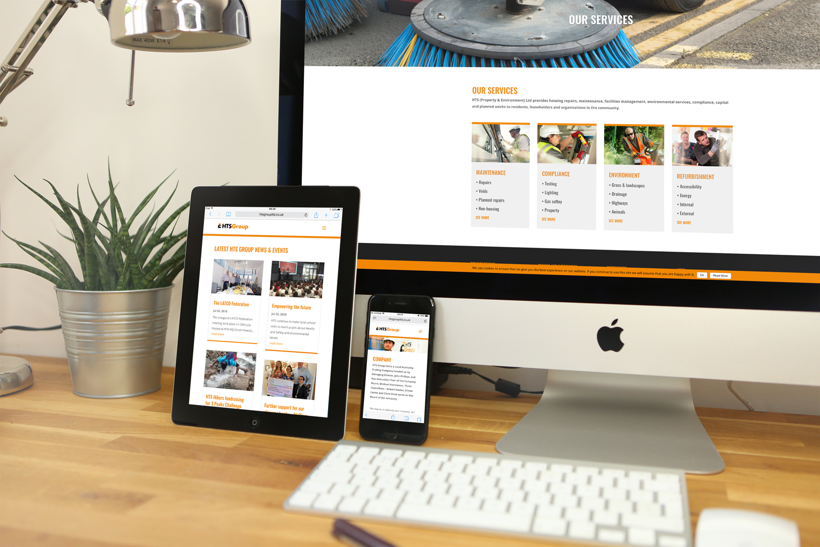 Bespoke WordPress website design and build for HTS Group Ltd, Harlow