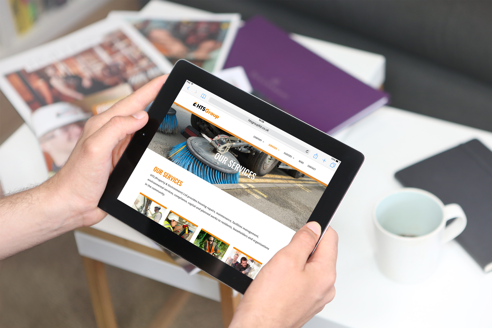 Bespoke WordPress website design and build for HTS Group Ltd, Harlow