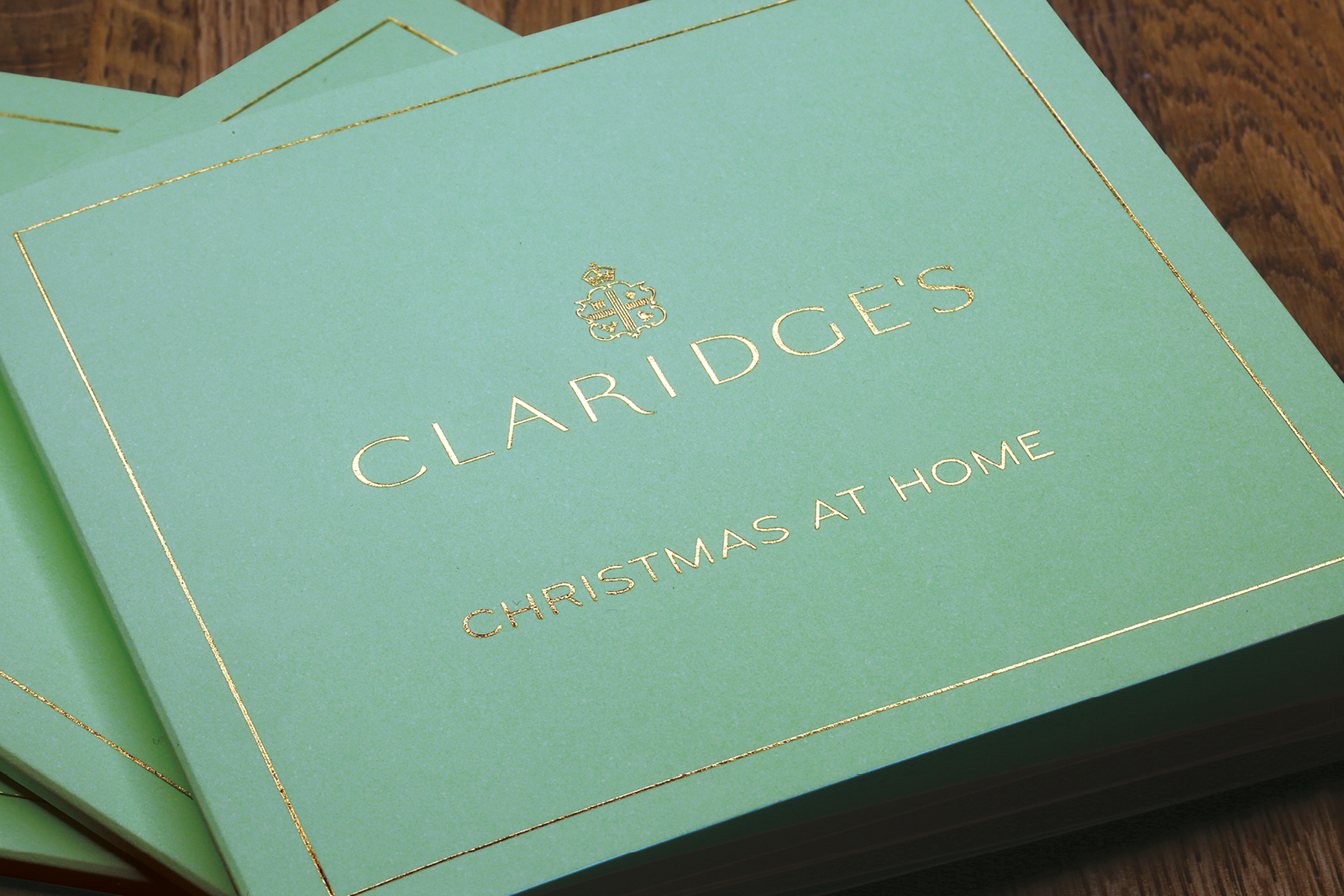 Christmas gifts concertina print design for Claridge's Hotel, London