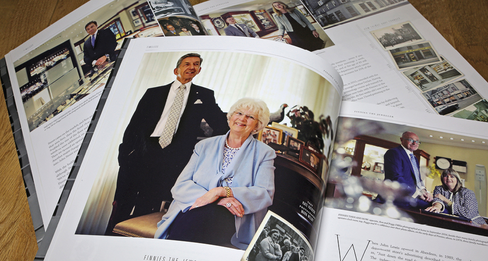 Timeless Magazine: Issue 5. Design, production and publishing of the luxury lifestyle customer magazine for Finnies the Jeweller, Aberdeen
