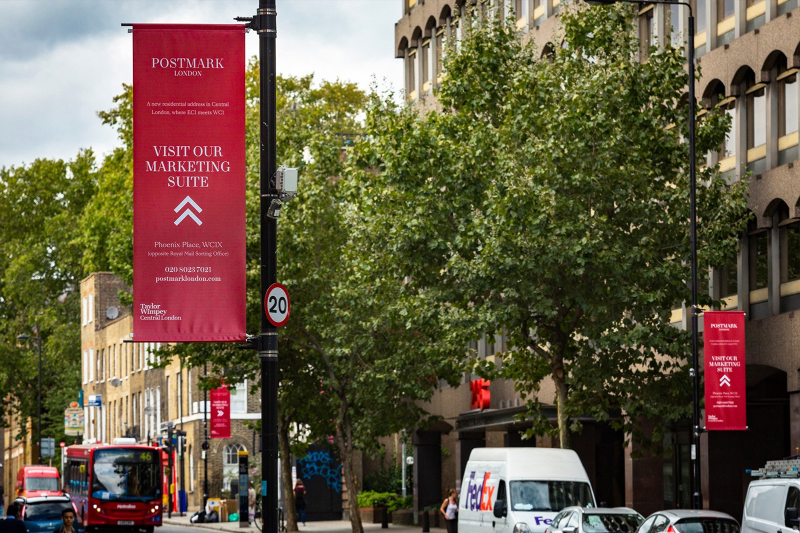 Signage marketing for Postmark London development (Tube tunnel banner) 