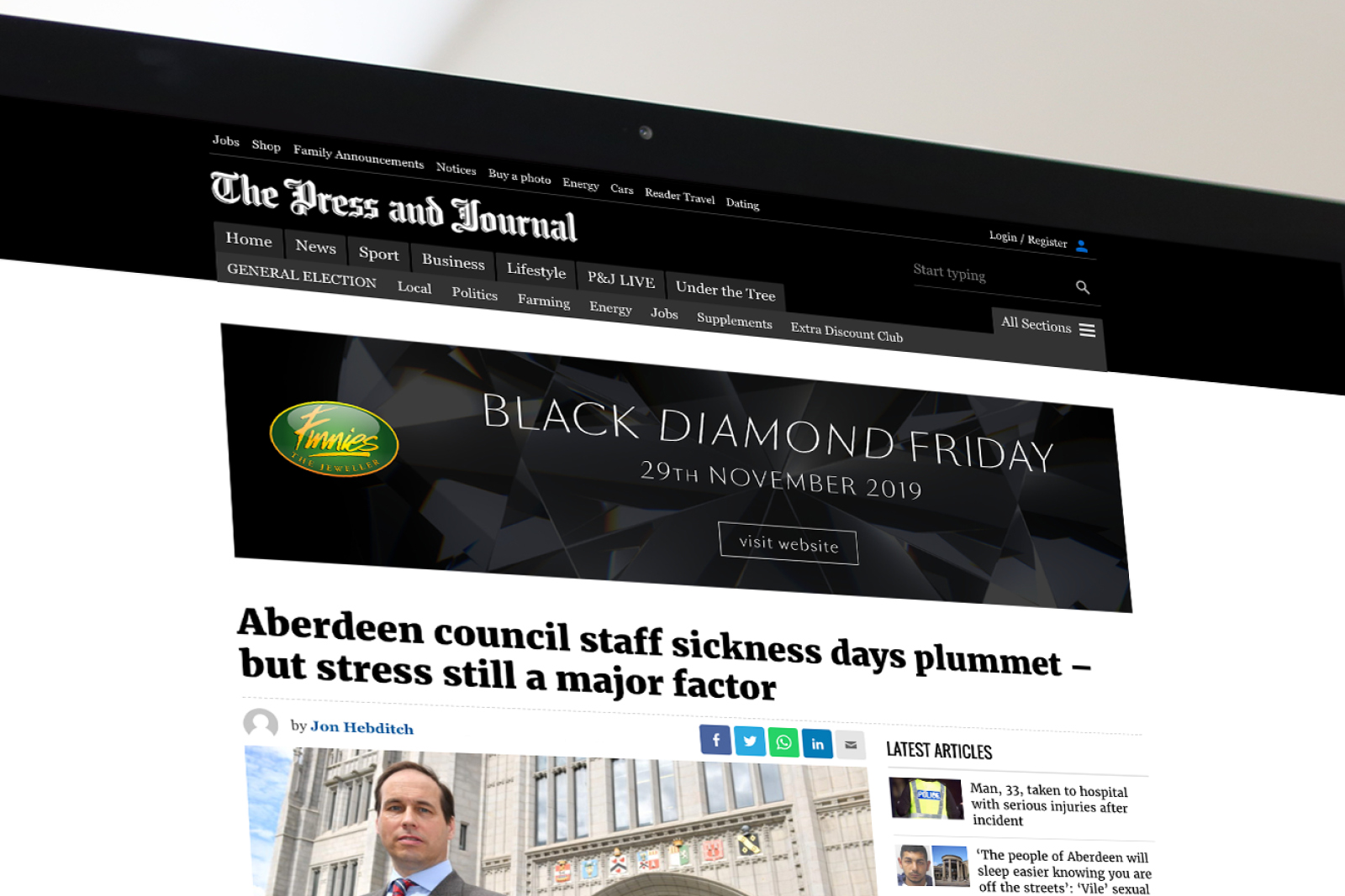  PORTFOLIO 'Black Diamond Friday’ online marketing campaign for Finnies the Jewellers, Aberdeen